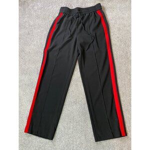Express Black Athletic Pants Red Side Stripes Elastic Waist Comfortable Small